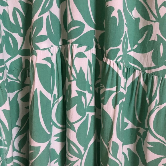 Spiaggia Dolce Gorgeous Green Dress with White Print in Large - Picture 7 of 8